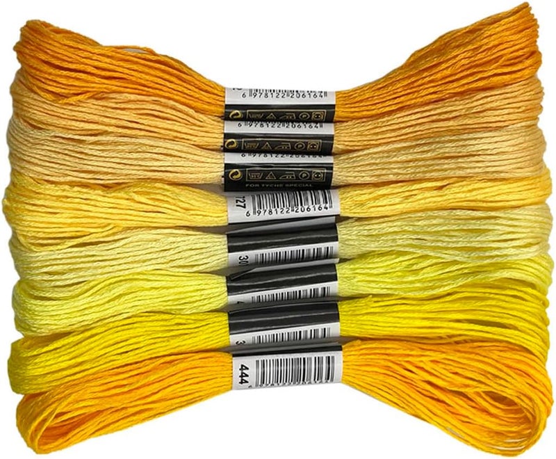 Zhenqing 1 Pieces Cross StitchEmbroidery Floss,100% Eco-Cotton Cotton Premium Skeins, Ideal for Arts & Crafts (Yellow Series 67978) - Image 1